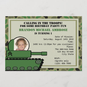 Convites Parceiro Tanque Aniversário/ Foto