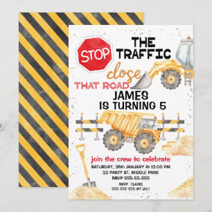 Convites Pare o Tráfego Fecha a Construção da Estrada 