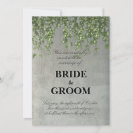 Convites Parede de concreto texturizado moderno com videira