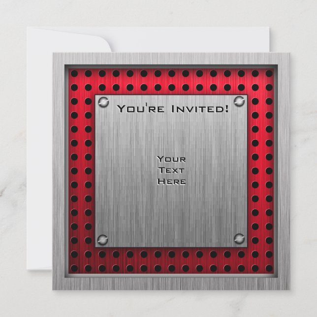 Convites Parede de metal escovado Paintball (Frente)