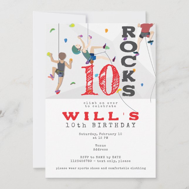 Convites Parede Interior Subindo Adolescente Adolescente Qu (Frente)