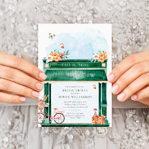 Paris Café Boulangerie Watercolor Chá de panela