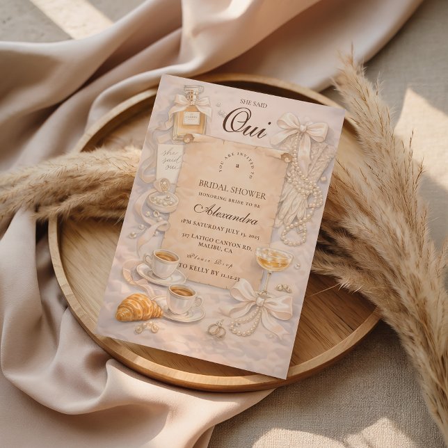 Convites Paris Oui Bridal Shower (Criador carregado)