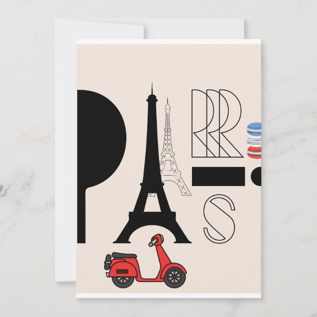 CONVITES PARIS POSTCARD (Frente)