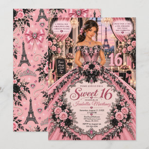 Convites Paris Sweet 16 Elegância
