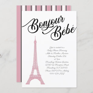 Convites Parisienne, Chá de fraldas de Paris Rosa