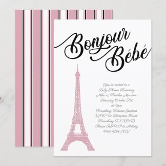 Convites Parisienne, Chá de fraldas de Paris Rosa