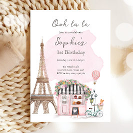 Convites Parisiense Café Parisiense Tea Party Birthday