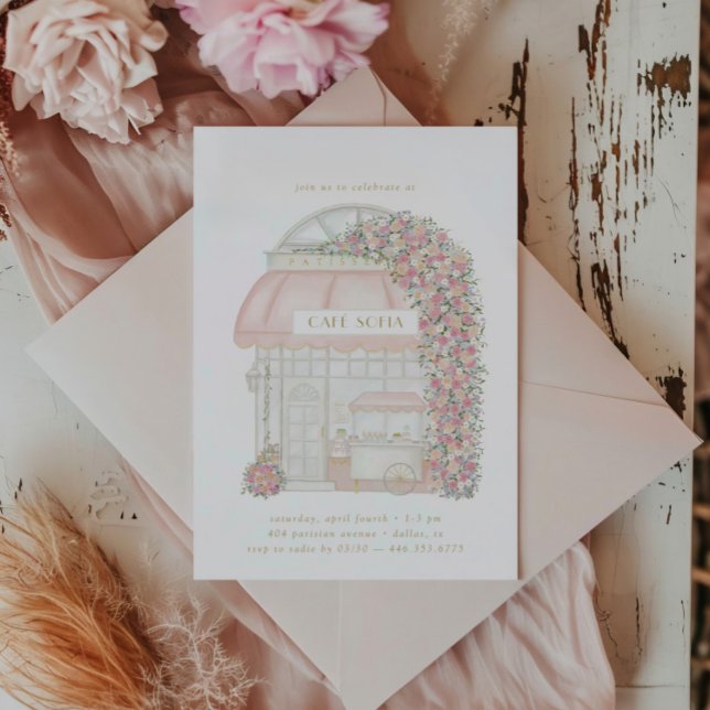 Convites Parisiense Cafés de Paris Aniversário (Criador carregado)