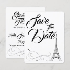 Convites Parisiense Doodles Casamento Save The Date