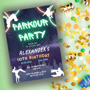 Convites Parkour Party Birthday