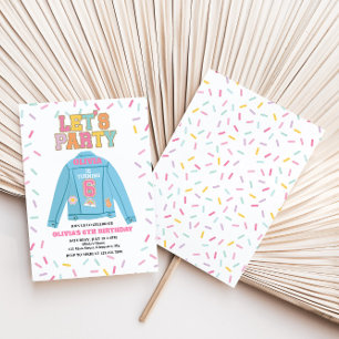 Convites Parppy Patch jean jaqueta 6 Birthday