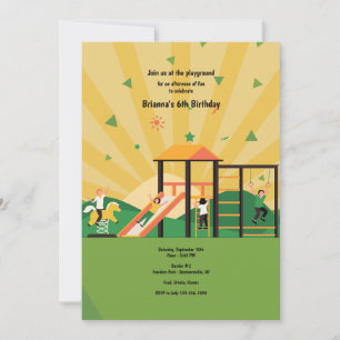 Convites Parque Infantil Dia Ensolarado