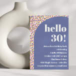 Convites Parte aniversário de 30 anos de Pontos de Aquarela<br><div class="desc">Convite de festas aniversário de 30 anos de pontos de aquarela colorosos</div>