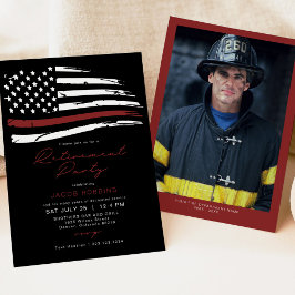 Convites Parte da Baixa de Sinalizador de Linha Vermelha Fi