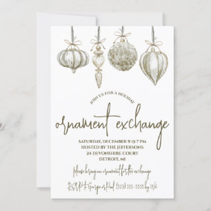 Convites Parte de Feriado do Exchange do Ornamento