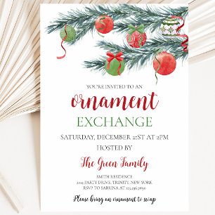 Convites Parte de Feriado do Exchange do Ornamento