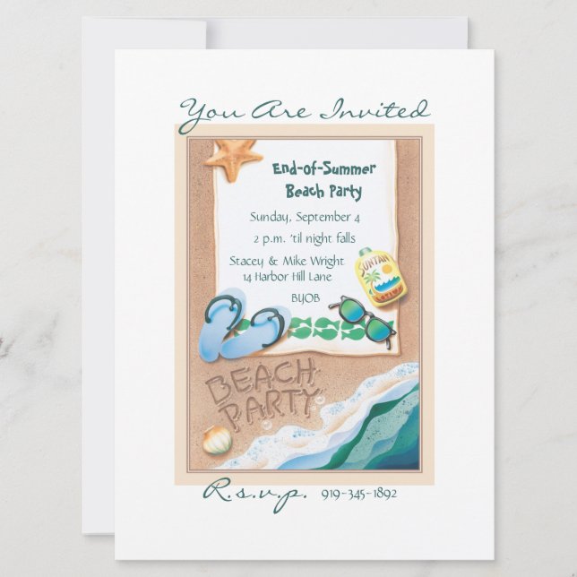 Convites Parte de praia © (Frente)