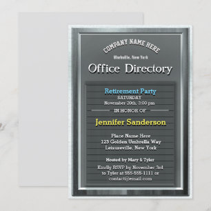 Convites Parte de Retimento Diretório do Office de prata