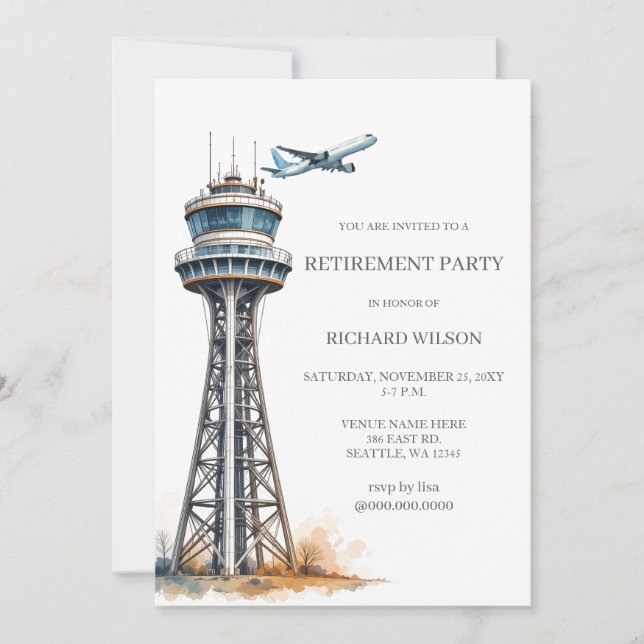 Convites Parte de Retirada do Controlador de Tráfego Aéreo (Frente)