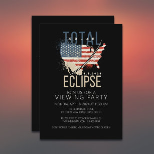Convites Parte de Visualização de Mapa Total do Eclipse Sol