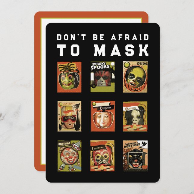 Convites Parte Dia de as Bruxas engraçado (Frente/Verso)