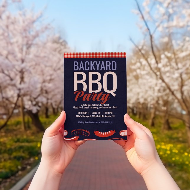 Convites Parte do CHURRASCO do quintal do dia de os pais (Criador carregado)