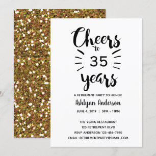 Convites Parte Dourada da Baixa de Glitter