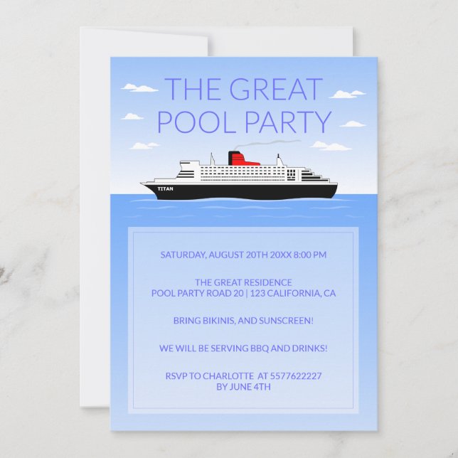 Convites Parte Piscina excelente (Frente)