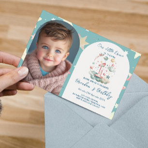 Convites Parte primeiro aniversario Celestial Horizontal