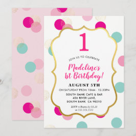 Convites PARTE primeiro aniversario CONVIDAR ponto de confe