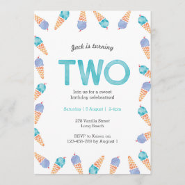 Convites Parte segundo aniversário | SORVETE