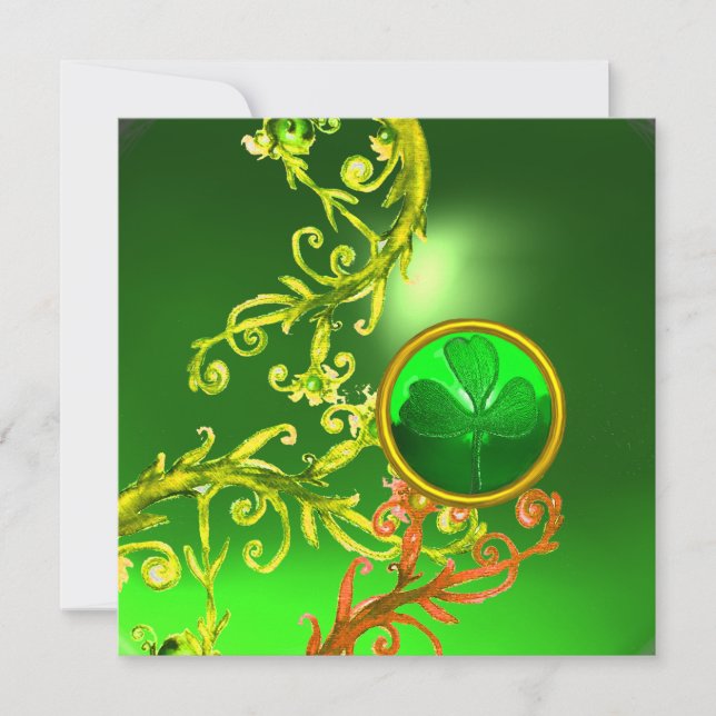 CONVITES PARTES VERDE E DIA DE SÃO PATRÍCIO DE SHAMROCK (Frente)