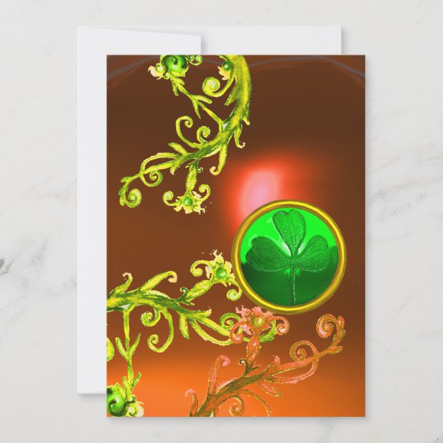 CONVITES PARTES VERDE E DIA DE SÃO PATRÍCIO DE SHAMROCK (Frente)