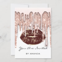 Partido 16th Red Kiss Lábios Rosa Glitter White Br