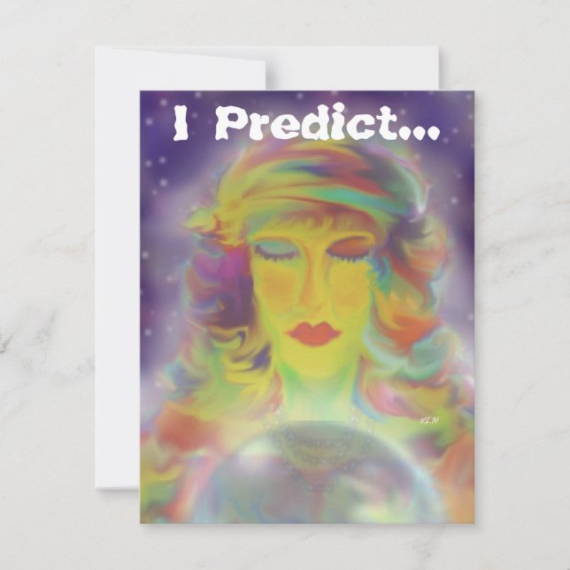 Convites Partido aciganado do Dia das Bruxas da previsão (Frente)