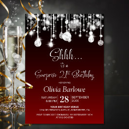 Convites Partido aniversário de 21 anos da Surpresa Vermelh