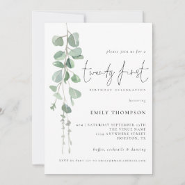 Convites Partido aniversário de 21 anos de Script do Eucaly