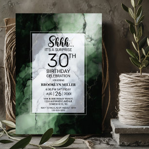 Convites Partido aniversário de 30 anos da Surpresa Verde M