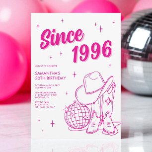 Convites Partido aniversário de 30 anos de Disco Rosa do Pa
