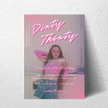 Convites Partido aniversário de 30 anos de Fotografias Retr<br><div class="desc">Divirta-se em seu aniversário de 30 anos com este convite legal,  com a cobertura retrorreflectora,  o texto na moda a rosa e branco e sua foto e texto personalizados. Adicione facilmente seus próprios detalhes clicando na opção "personalizar".</div>