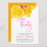 Convites Partido aniversário de 30 anos Invi das Orquídeas<br><div class="desc">Design apresenta trinta convites de aniversário com elegantes orquídeas amarelas e fundo laranja. Linda tipografia de script. Personalize-o com seu nome e outros detalhes.</div>