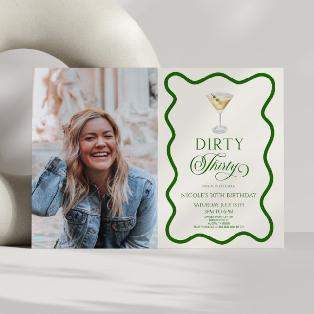 Convites Partido aniversário de 30 anos Martini Sujo Trinta (Criador carregado)