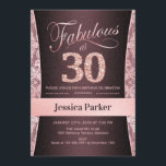 Convites Partido aniversário de 30 anos - Rosa Dourado<br><div class="desc">Convite de festas aniversário de 30 anos em massa e ouro rosa. Cartão de convite elegante com ouro de rosa brilhante e diamantes falsos. Apresenta cor damasco e fonte de script. Fabuloso aos trinta! Design clássico perfeito para uma festa de na moda. Envie-me uma mensagem se precisar de uma idade...</div>