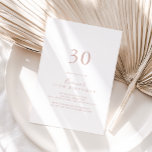 Convites Partido aniversário de 30 anos Simples e Dourado<br><div class="desc">Este convite de festas rosa de ouro simples e minimalista é perfeito para uma festa de aniversário moderna. O design simples e elegante apresenta a tipografia de script clássico e de rico em rosa-ouro.</div>