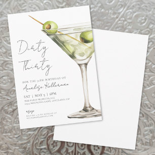 Convites Partido aniversário de 30 anos Sujo 30