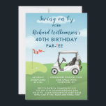 Convites Partido aniversário de 40 anos<br><div class="desc">Este Convite de festas aniversário de 40 anos divertido tem um tema Golfe e é perfeito para um Golfe. Ele apresenta um carrinho em um curso e muito para personalizar para se adequar ao seu próprio evento. Nós temos todos os ingredientes para fazer dele uma festa especial — começando com...</div>