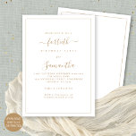 Convites Partido aniversário de 40 anos de Borda de Script<br><div class="desc">Festa Elegante de aniversário de 40 anos de Borda de Script Dourado. Disponível digitalmente ou impresso. Um design de texto moderno minimalista para o seu 40º, que é totalmente personalizável, com uma fronteira de solteiro. Altere as palavras conforme necessário e você também pode alterar as cores do texto e do...</div>