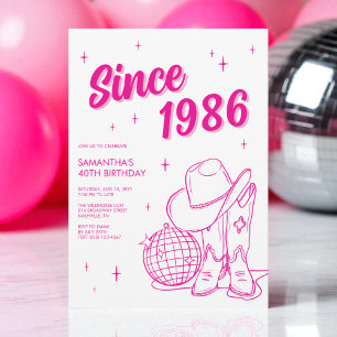 Convites Partido aniversário de 40 anos de Disco Rosa do Pa