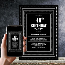 Convites Partido aniversário de 40 anos de Fronteira Branca